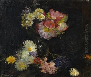 A Floral Still Life by Benjamin West Clinedinst
