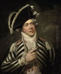 Portrait Of A Gentleman (john Fawcett As Friponi ?) In A Black And White Coat And Black Hat