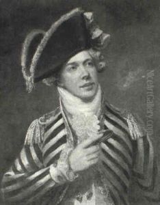 Portrait Of A Gentleman Belived To Be John Fawcett As       Fripont, Bust Length Wearing A Black And White Striped Coat