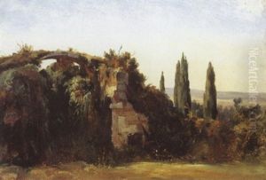 Ruines Antiques Dans La Campagne Romaine by Francois Gilles Joseph Closson