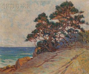Windblown Pine, A California Coastal View by William Baxter Closson