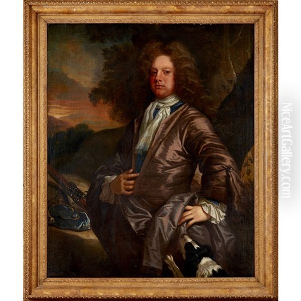 Portrait Of William Paul Of Bray, With His Gun And Dog - view 1