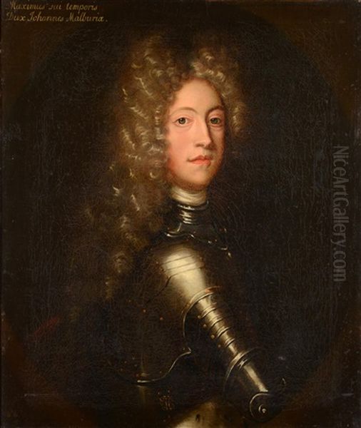 Portrait Of Gentleman Wearing Armour, Possibly The Duke Of Marlborough - view 1