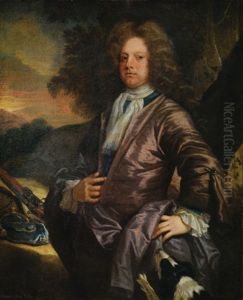 Portrait Of William Paul Of Bray, Berkshire, With His Dog And A Gun