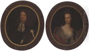 Portrait Of Major Ashley In A Breast Plate And Lace Collar