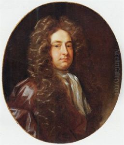 Portrait Of A Gentleman Of The Venables Family In A Red Coat And White Foulard