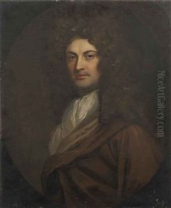Portrait Of A Gentleman In A White Jabot And Rust Robes