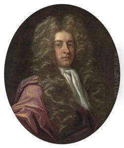 Portrait Of A Gentleman In A Red Mantle by John Baptist Closterman