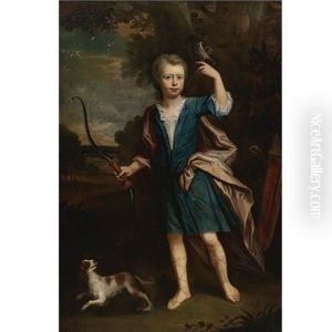 Portrait Of A Boy, Said To Be George Caldecott by John Baptist Closterman