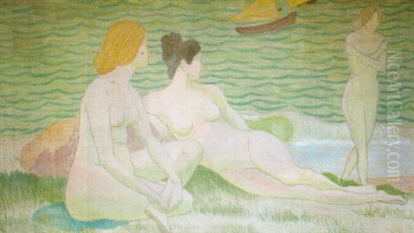 Les Trois Baigneuses - view 1