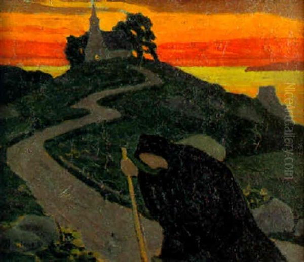 La Montee Vers La Lumiere, Pour La Vieille Femme Au Sentier Vers L'eglise - view 1