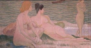 Les Trois Baigneuses Pres Du Rivage