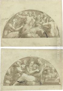Studies For Two Lunettes With Central Female Studies For Two Lunettes With Central Female