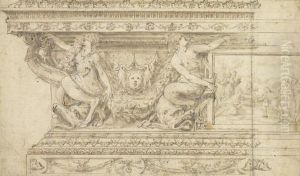 A Study For An Entablature by Ippolito Andreasi