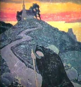 La Veille Femme Au Sentier Ver L'eglise La Veille Femme Au Sentier Ver L'eglise