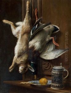 Nature Morte Au Colvert Et Au Lapin