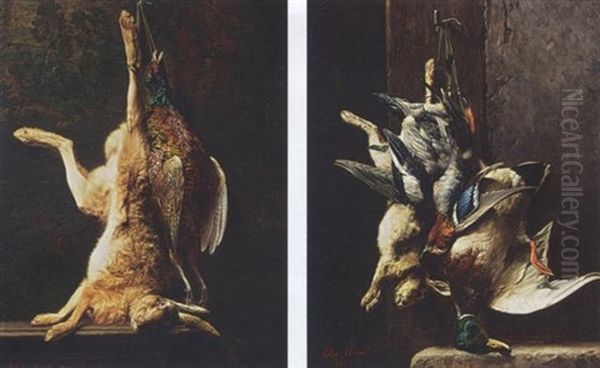 A Hunting Still Life With A Rabbit And A Pheasant - view 1