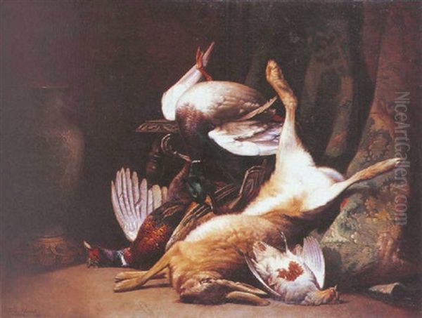 Nature Morte Aux Faisan, Lievre, Perdrix Et Colvert - view 1