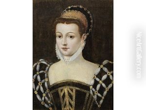 Portrait Of A Lady, Bust-length, In A Black Dress