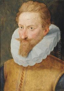 Portrait Of A Gentleman, Bust-length, In A Yellow Jerkin