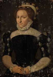 Portrait Of A Lady In A Black Dress by Francois Clouet