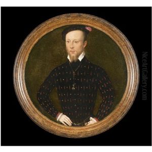 Portrait Of A Man Wearing The Order Of The Golden Fleece (comte Lamoral D'egmont, Prince De Gavere?) by Francois Clouet