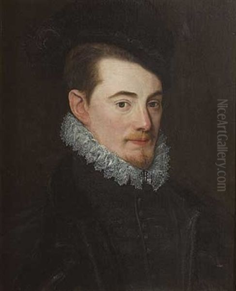 Portrait De Gentilhomme Portant Une Fraise - view 1