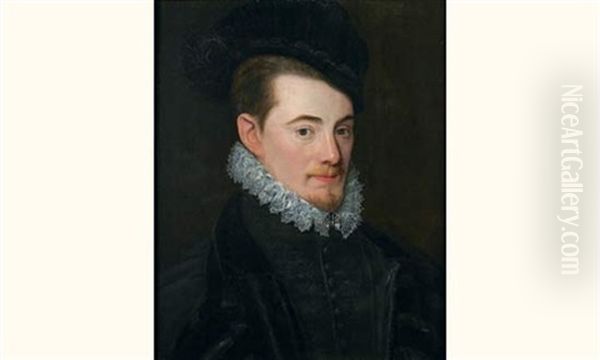 Portrait De Gentilhomme Portant Une Fraise - view 1