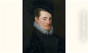 Portrait De Gentilhomme Portant Une Fraise by Francois Clouet