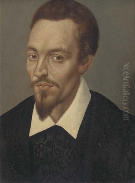 A Portrait Of A Man, Bust-length In A White Collar - view 1