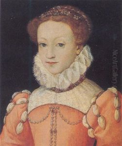 Portrait Of A Lady (mary Stuart?) by Francois Clouet