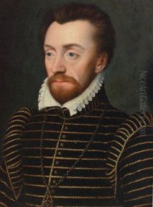 Portrait Of Louis I De Bourbon, Prince De Conde, In A Gold-embroidered Doublet