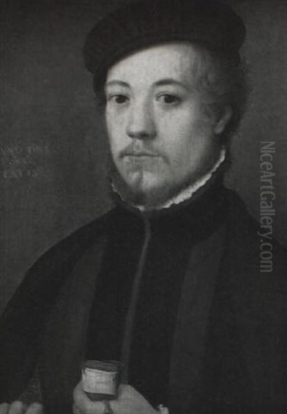 Portrait De Jeune Homme A La Main Baguee - view 1