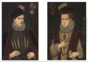 Portraits Of A Lady And A Gentleman by Francois Clouet