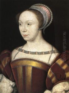 Portrait De Francoise Br,z,, Duchesse De Bouillon, Portant Une Robe Rouge...