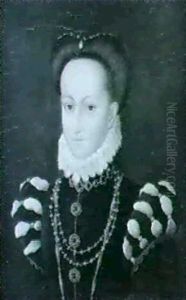 Portrait De Jeune Femme A La Perle Portrait De Gentilhomme by Francois Clouet