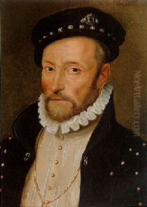 Portrait Of Le Grand Ecuyer Gouffier, Small Bust-length, In A Doublet And Jewelled Coat And Cap