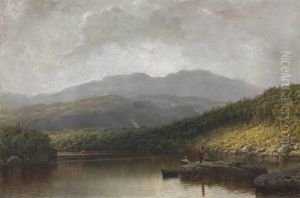 Lake Scene With Figures