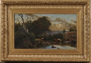 Cattle Watering At A Stream