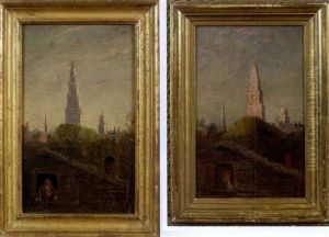 Church Towers In Brooklyn (pair)