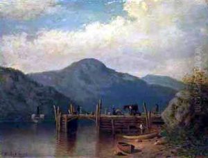 Steamboat Landing Of Lake George by George Lafayette Clough
