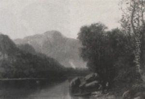 Upper New York State River Scene by George Lafayette Clough