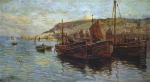 Harbour Scene At Newlyn Harbour Scene At Newlyn