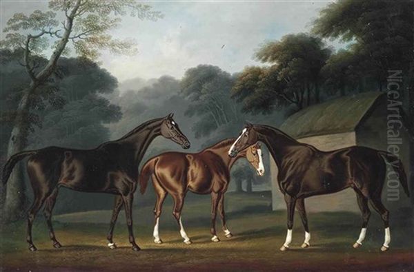 Three Hunters In A Landscape - view 1