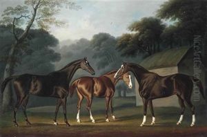 Three Hunters In A Landscape
