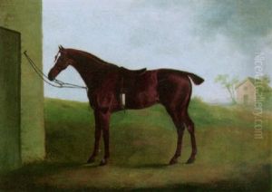 A Chestnut Hunter In A Landscape