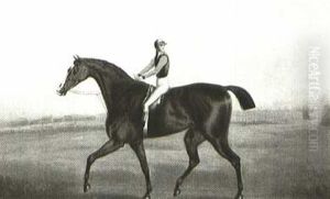 Racehorse With Jockey Up Wearing The Colors Of Sir T.s. Stanley Bart's by Daniel Clowes