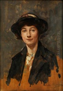 Portrait Of Hermina Constance Simpson by Andre Cluysenaar