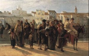 Les M,nestrels by Jean Andre Alfred Cluysenaar