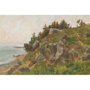 Afternoon, Bar Harbor, Mt. Desert, Maine (+ Rocky Shoreline, Maine; Pair) by Oscar Regan Coast